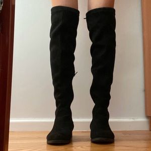 primark black knee high boots